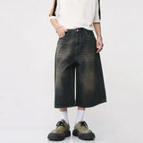 Coverwin Y2k Vintage Black Wide-leg Jorts