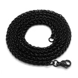 Coverwin 3MM-8MM STAINLESS STEEL TWIST CHAIN NECKLACE FOR MEN Punk Neck Jewelry Accessories Male Thick LONG CHAINS