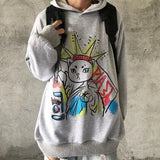 Coverwin Sweatshirts for Man Anime Manga Couple Outfit Hoodies Men's Clothing Hooded Print Hip Hop Autumn Emo Harajuku Fashion Winter Xxl