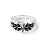 Coverwin Personality Cyberpunk Gothic Star of David Ring Adult Unisex Metal Retro Opening Adjustable Rings Jewelry Accessories Prop