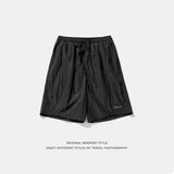 Coverwin 2024 Texture Cargo Shorts Men Minimalist Mid Rise Embroidery Male Shorts American Fashion Skateboard Streetwear