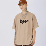 Coverwin 2024 Mens Tshirts Summer New Solid Color Loose Casual T Shirt Men Korean Fashion 100% Cotton Plus Size 5xl Men Clothing