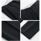 Coverwin Fashion Cropped Pants Men 2024 New Autumn Fit Mid Rise Man Tapered Pants Korean Office Business Overalls Male