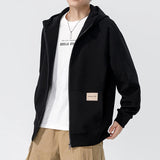 Coverwin Autumn Winter 2024 New Hooded Jackets Men Baggy Cardigan Stand Collar Korean Mens Coat Jogger Gym Tracksuit Mens