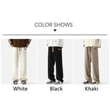 Coverwin Baggy Pants for Mens 2024 Spring Autumn New  Skin Texture Mid Rise Korean Casual Pants Man Daily Streetwear M-5XL