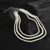 Coverwin Imitation Pearl Necklace For Man Choker Neck Bead Jewelry