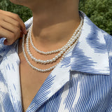 Coverwin Imitation Pearl Necklace For Man Choker Neck Bead Jewelry