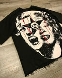 Coverwin Y2k Tops American New Style Portrait Print Loose Oversized T Shirt Harajuku Goth Retro Hip Hop Casual Tops Men Women Streetwear