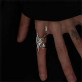 Coverwin Personality Irregular Hyperbole Cyberpunk Gothic Hip Hop Punk Alien Ring Alloy Unisex Finger Rings Jewelry Costume Accessories