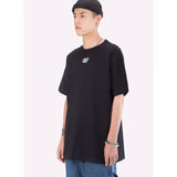 Coverwin 2024 new summer Korean multi-color printed graphic T shirt men street y2k trendy brand hip-hop bottoming short sleeved T shirt