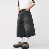 Coverwin Y2k Vintage Black Wide-leg Jorts