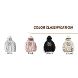 Coverwin Letter Print Hooded Sweatshirt for Mens 2024 Spring New Casual Popular Sweatshirts Couples American Streetwear