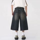 Coverwin Y2k Vintage Black Wide-leg Jorts