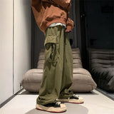 Coverwin Spring and summer Korean personality simple casual pants men's y2k retro loose trendy corduroy sports straight casual pants