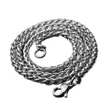 Coverwin 3MM-8MM STAINLESS STEEL TWIST CHAIN NECKLACE FOR MEN Punk Neck Jewelry Accessories Male Thick LONG CHAINS