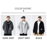 Coverwin Autumn Winter 2024 New Hooded Jackets Men Baggy Cardigan Stand Collar Korean Mens Coat Jogger Gym Tracksuit Mens