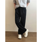 Coverwin Summer Casual Pants Men Retro Straight Pants Men Japanese Streetwear Loose Wide Leg Pants Mens Vintage Trousers M-2XL ﻿