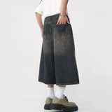 Coverwin Y2k Vintage Black Wide-leg Jorts