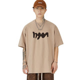 Coverwin 2024 Mens Tshirts Summer New Solid Color Loose Casual T Shirt Men Korean Fashion 100% Cotton Plus Size 5xl Men Clothing