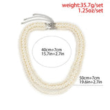 Coverwin Imitation Pearl Necklace For Man Choker Neck Bead Jewelry