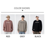 Coverwin 2024 New Embroidery Sweatshirt Men Autumn Winter Long Sleeved O Neck Black Men Pullover Fashion Trend Streetwear