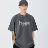 Coverwin 2024 Mens Tshirts Summer New Solid Color Loose Casual T Shirt Men Korean Fashion 100% Cotton Plus Size 5xl Men Clothing