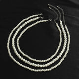 Coverwin Imitation Pearl Necklace For Man Choker Neck Bead Jewelry