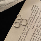 Coverwin Silver Hoop Earrings