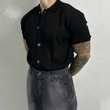 Coverwin Stretch Slim Fit Knitted Polo Thin Shirt