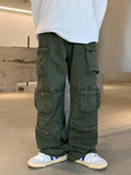 Coverwin Men's Multi Pockets Loose Cargo Pants