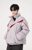 Coverwin Christmas  Y2K Asymmetrical Zipper Puffer Jacket