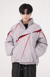 Coverwin Christmas  Y2K Asymmetrical Zipper Puffer Jacket