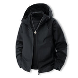 Coverwin 2025 Spring Youth Casual Jacket Men's Waterproof Hooded Jacket Outdoor Windbreaker Sports Coat Men Outwear Outdoor Hiking Suit