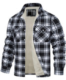Coverwin 2025 Winter New Fleece Warm Jacket Fashion Collar Checkered Single Breasted Loose Casual Jacket