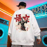 Coverwin Round Neck Hoodie Men's Dark God Wukong High Street Hip-hop Loose Long Sleeved Top 2025 New Spring and Autumn Versatile Casual