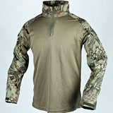Coverwin Army Outdoors T Shirt Long Sleeve Combat Shirt Tactical Clothing BreathableTraining Hunting Clothes Hiking Shirt Work Wear Men