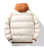 Coverwin Men's Cotton Padded Jacket Hooded Parka Letter Embroidery Zipper Pockets Coldproof Outerwear Male Coat Streetwear Chic Hot Sales