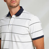 Coverwin Men's Golf Polo Shirt Knit Polo Business Casual Classic Short Sleeve Casual Hawaiian Beach Graphic Ship Button Summer Regular Fit Navy Blue