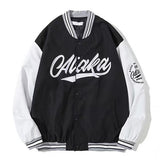 Coverwin Streetwear Vintage New Fashion Letters Flocking PU Loose Jacket Women Y2K Harajuku Hip Hop Popular Casual Joker Couple Jacket