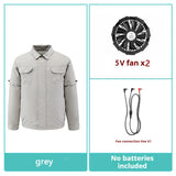 Coverwin 2025 New Sleeveless Men's Summer Outdoor Sunscreen Work Clothes Men's Intelligent Fan Cooling Air Conditioning Clothes