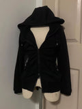 Coverwin-Punk Coat Dark Winter Clothes Women Gothic Zip Up Hoodies 2025 New Korea Oversized Tops Jackets Femme Hoody Streetwear Coats Top