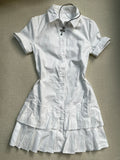 Coverwin-2025 Summer Short Dresses Vintage Women Clothes 90s High waist Sexy Harajuku White Party Dress 90s Sweet Girl Gothic Mini Dress