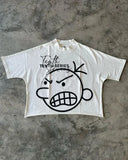 Coverwin Streetwear T Shirt Y2K Hip Hop Punk Rock Letter Graphic Print Oversized TShirt Mens Womens Round Neck Cotton Short Sleeve Tops