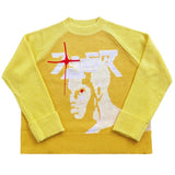 Coverwin New Hip Hop Gothic Portrait Print Pullover Streetwear Knitted Sweater Men Autumn Harajuku Cotton Sweater Men Oversized Sweater
