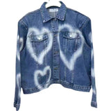 Coverwin Outfit Fashionable Korean Street Ins Love Graffiti Denim Jacket Men's Handsome Punk Ins Niche Personality High-end Casual Jacket Top