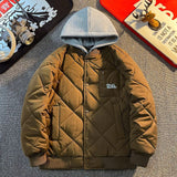 Coverwin American winter street fashion men and women personalized hooded jackets for couples loose retro thick casual Harajuku tops y2k