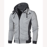 Coverwin New autumn and winter fashionable men's jacket windproof and warm loose cardigan with full zipper hooded men's sweatshirt jacket