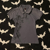 Coverwin-Punk Vintage 2000s Streetwear T shirts Women Clothes Gothic Slim Skulls Print Femme Tshirt Short sleeve Kpop Aesthetic Crop Tops