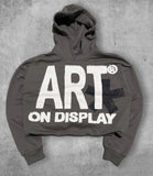 Coverwin 2024 New American Retro New Trend Gothic Letter Patch Oversized Gray Zipper Hoodie Men's Y2K Harajuku Hip-Hop Casual Street Wear