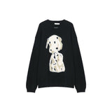 Coverwin Outfit Autumn winter Korean retro niche Dalmatian jacquard sweaters for men and women lazy style Y2K round neck loose couple sweaters